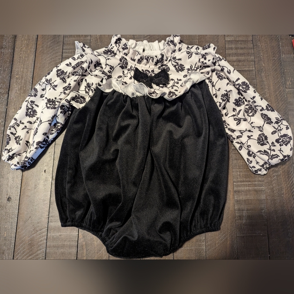 NWOT Baby Long Sleeve Floral Ruffle One-Piece | 9–12 Months